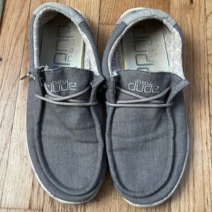 HeyDude - Mens Size 9 - Chambray Sepia Brown - Good Used Condition